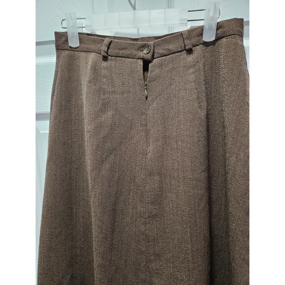 Vintage Talbots 100% Wool Midi Skirt Brown Size 10 Preppy Academia - Picture 7 of 12